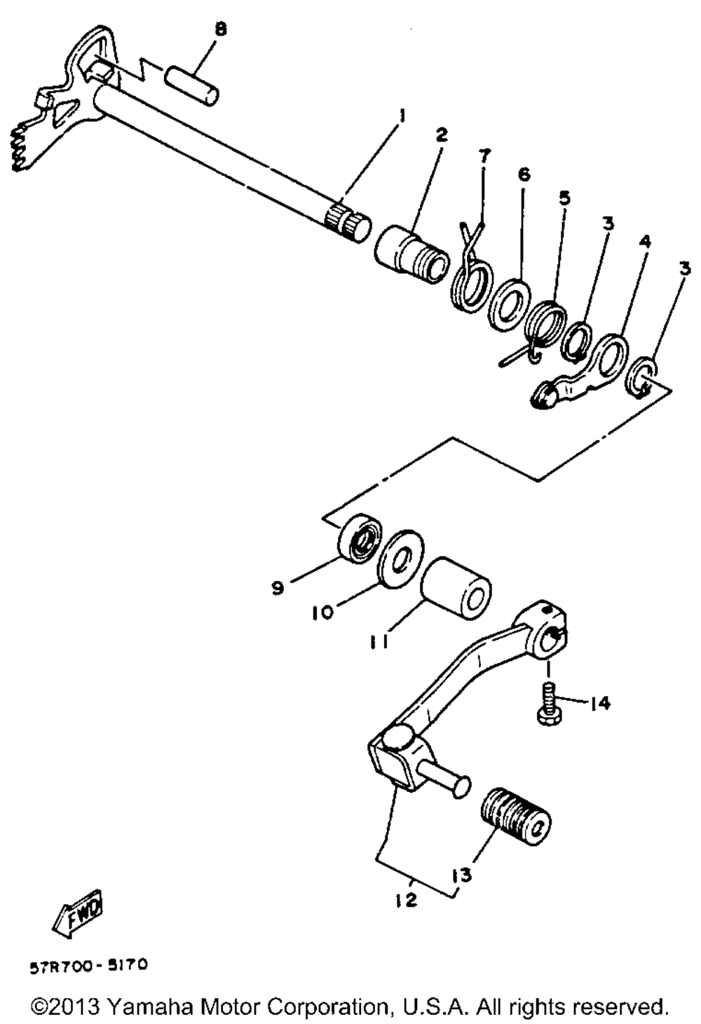 Shift shaft