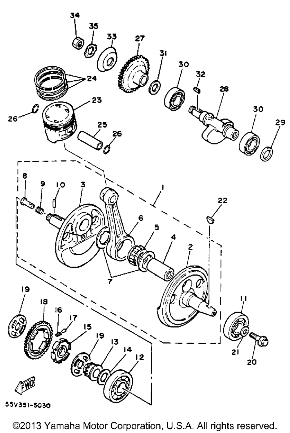 Crankshaft - piston