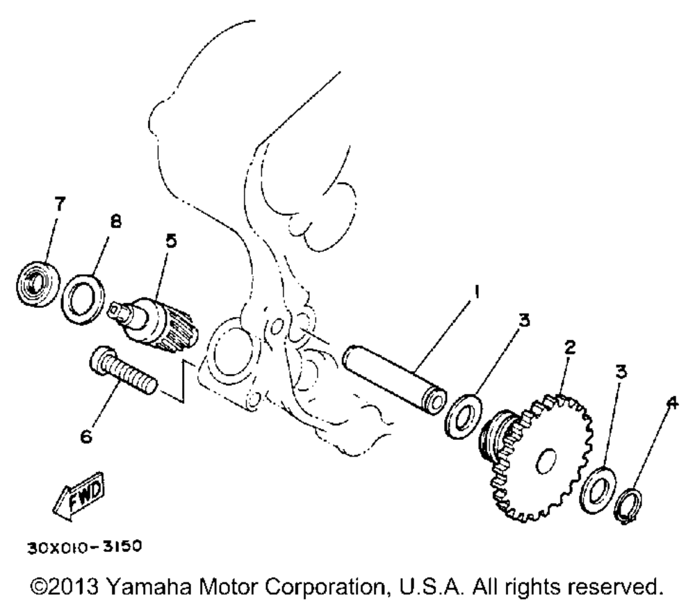 Tachometer gear