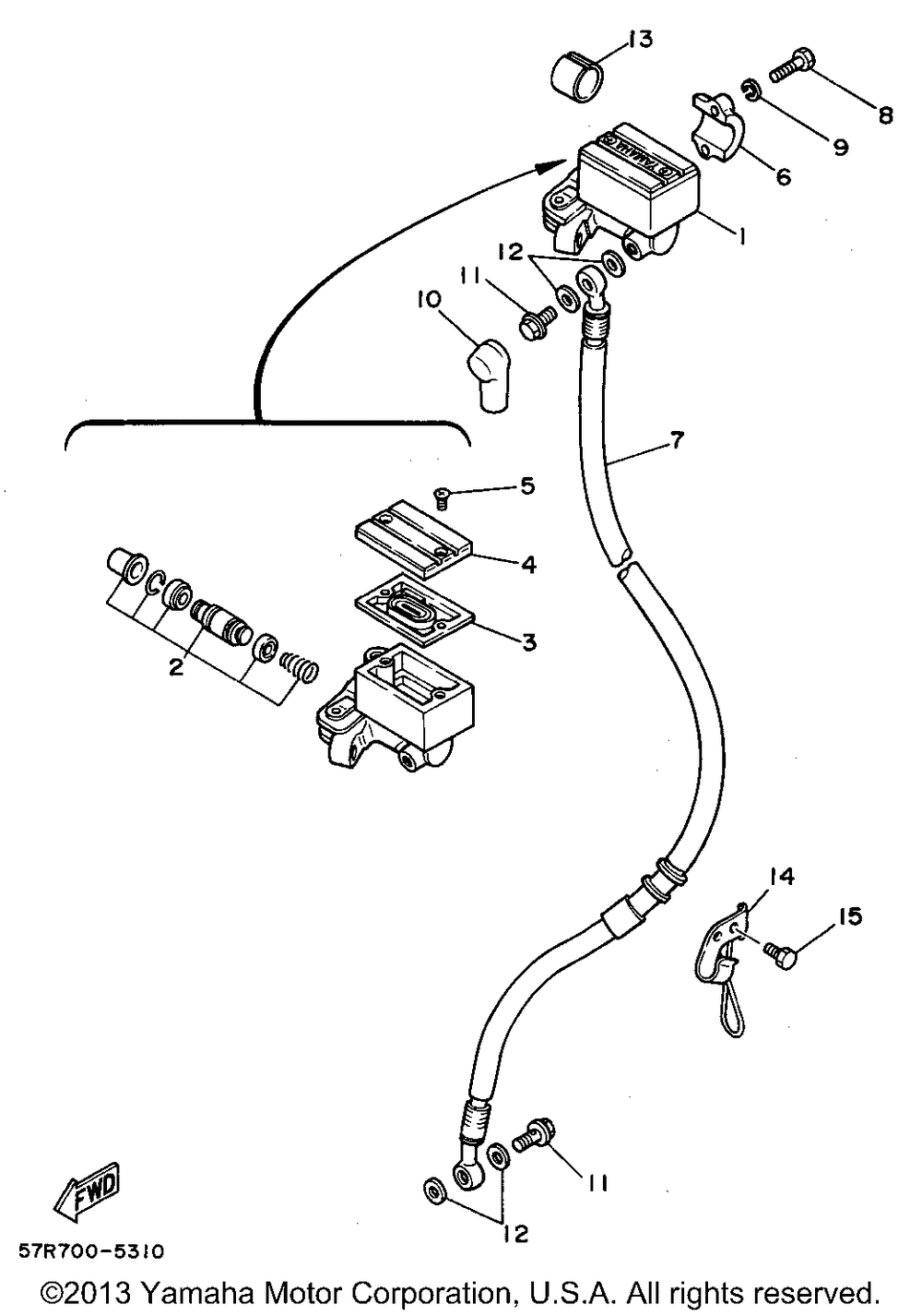 Front master cylinder