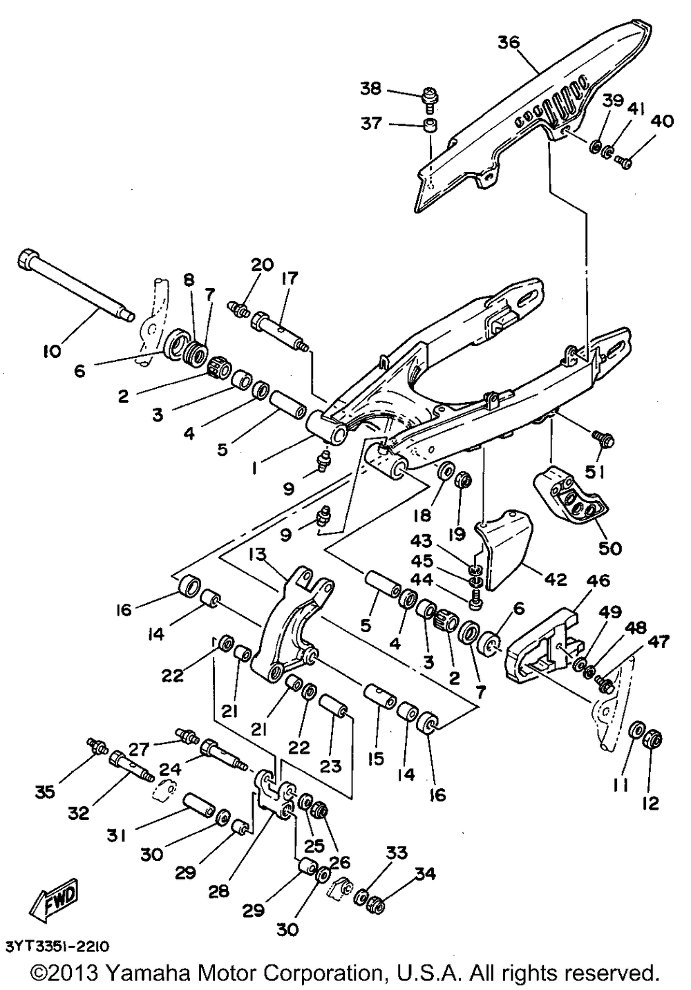 Rear arm