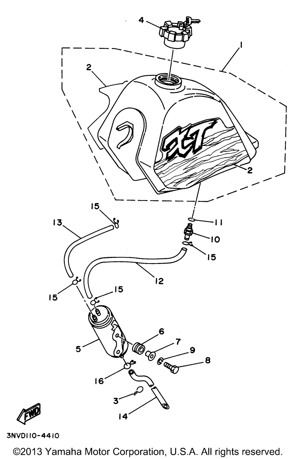 Fuel tank (california only)