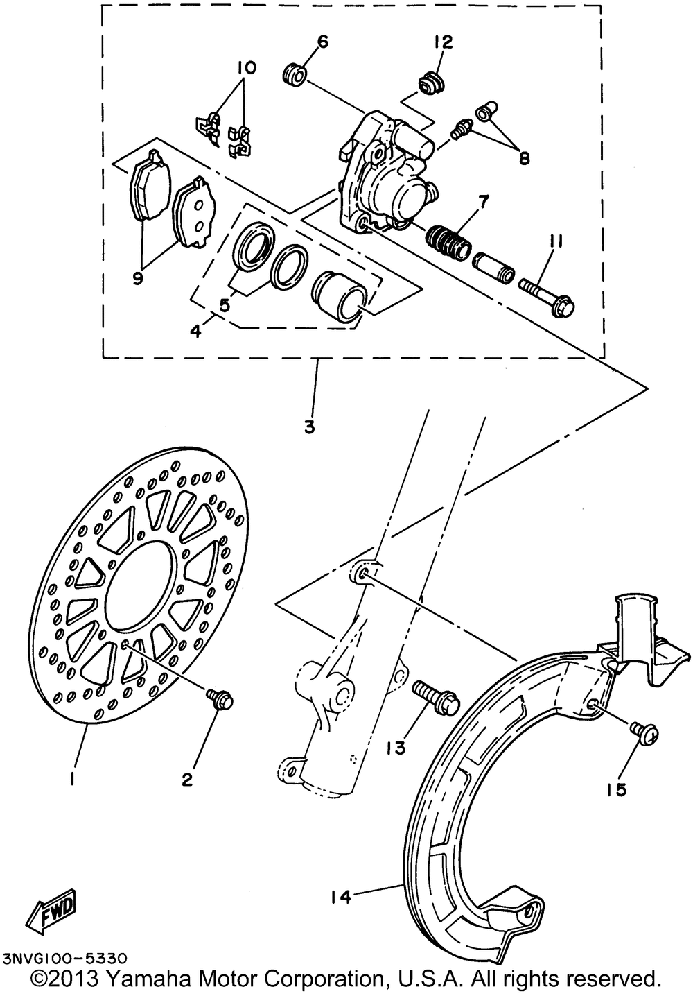 Front brake caliper