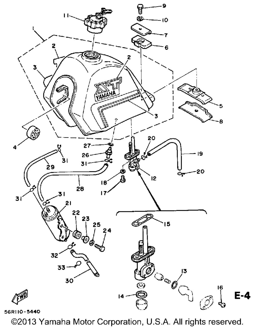 Fuel tank xt350nc