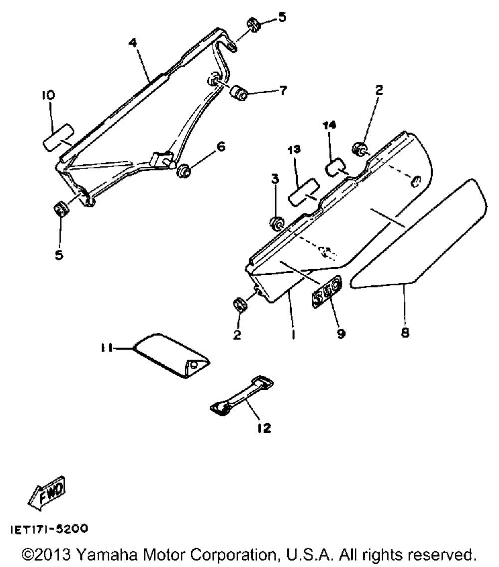 Side cover xt350nc