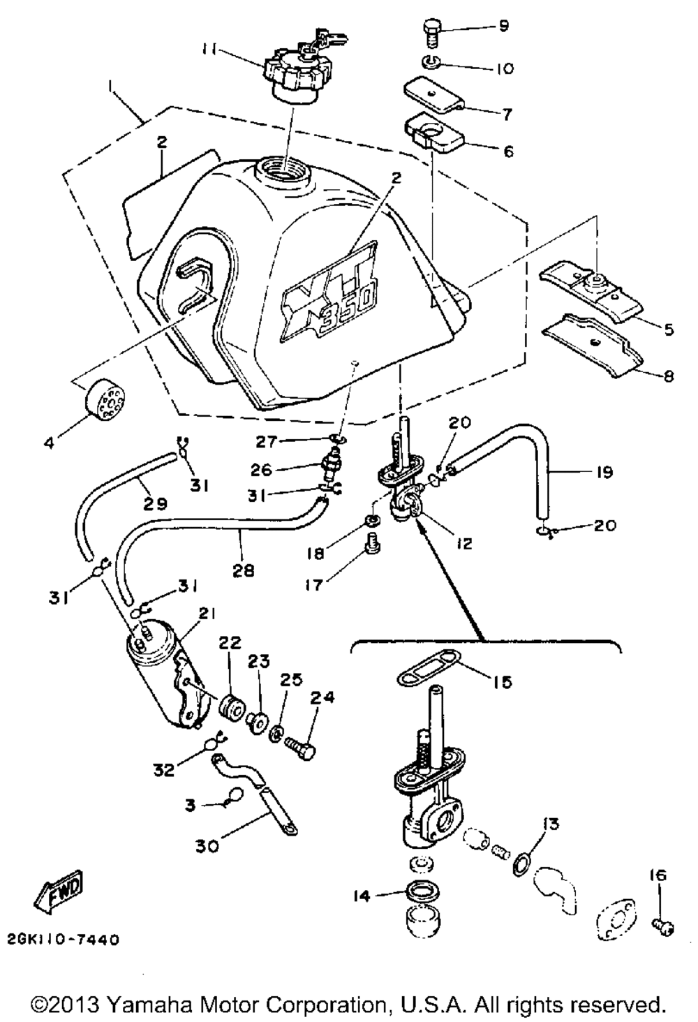 Fuel tank xt350tc