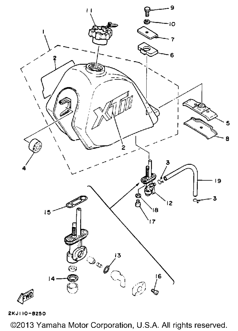 Fuel tank (non-california model)