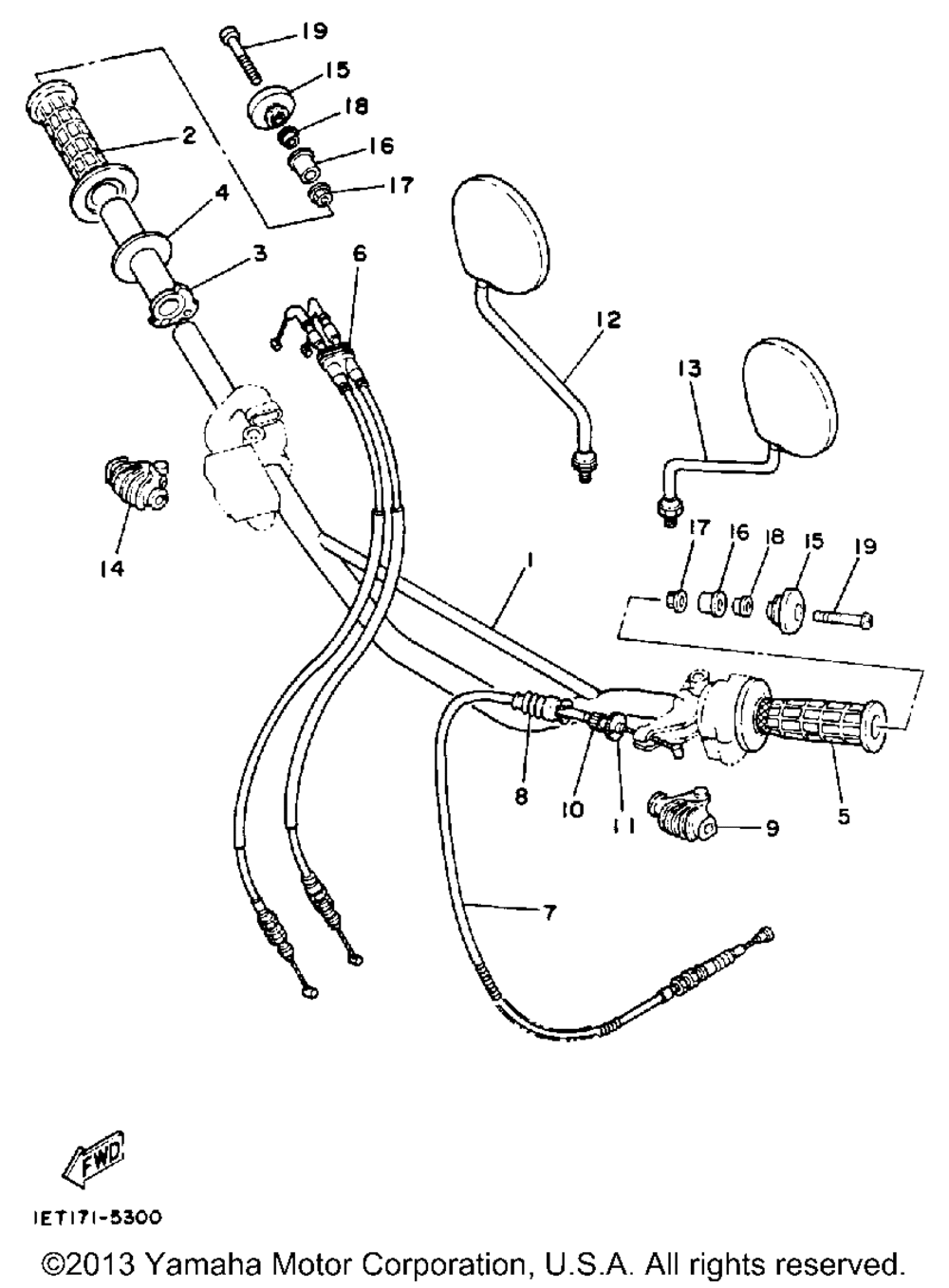 Handlebar - cable