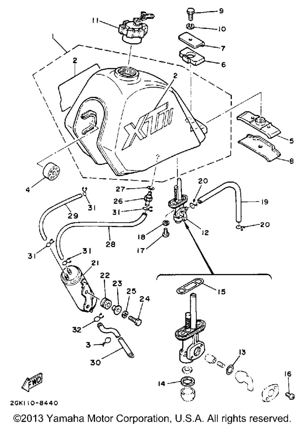 Fuel tank (california model only)