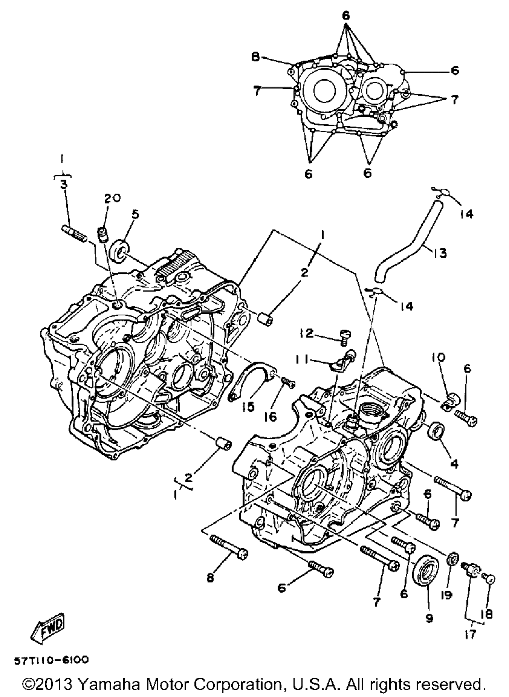 Crankcase (california model only)