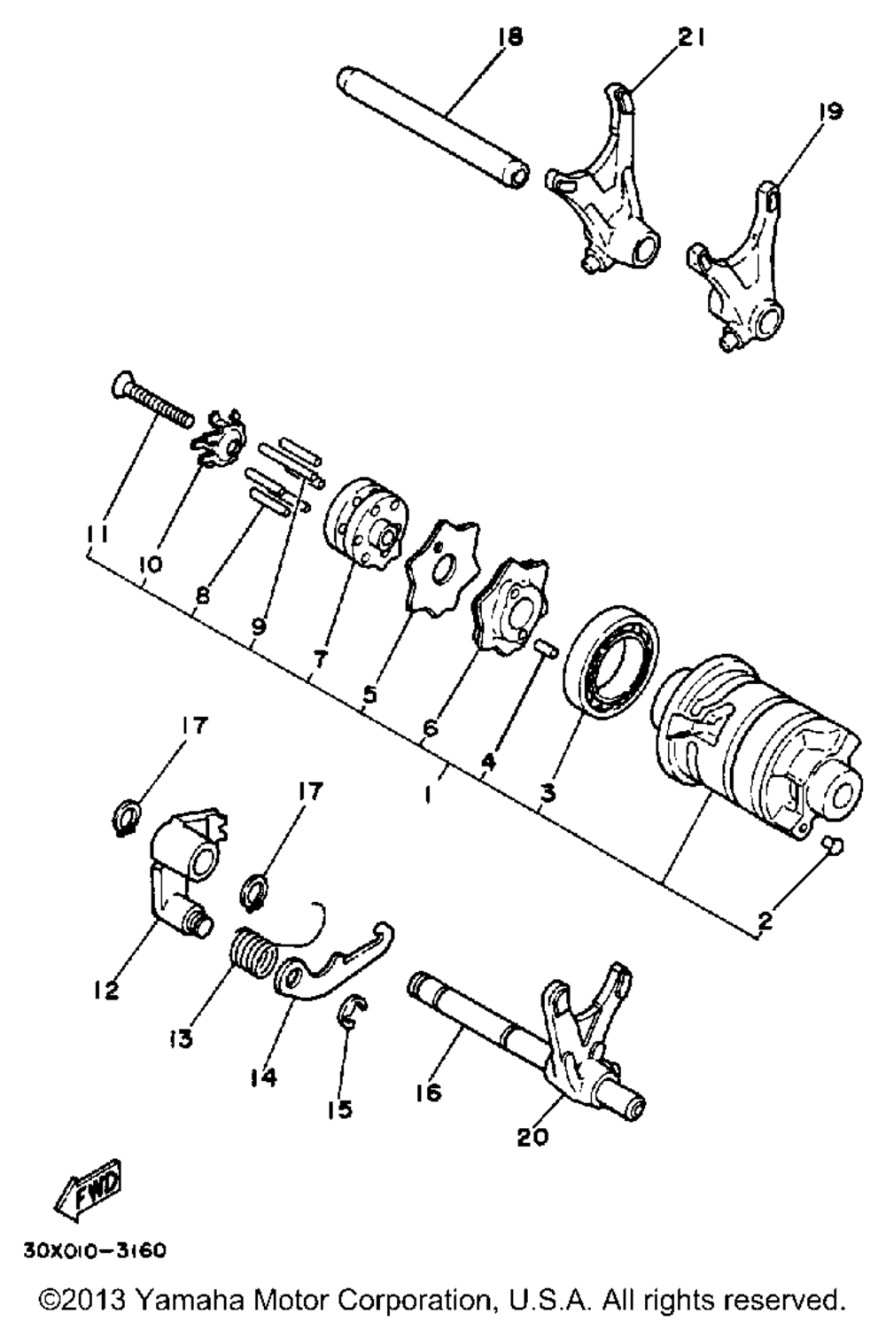 Shift cam - fork