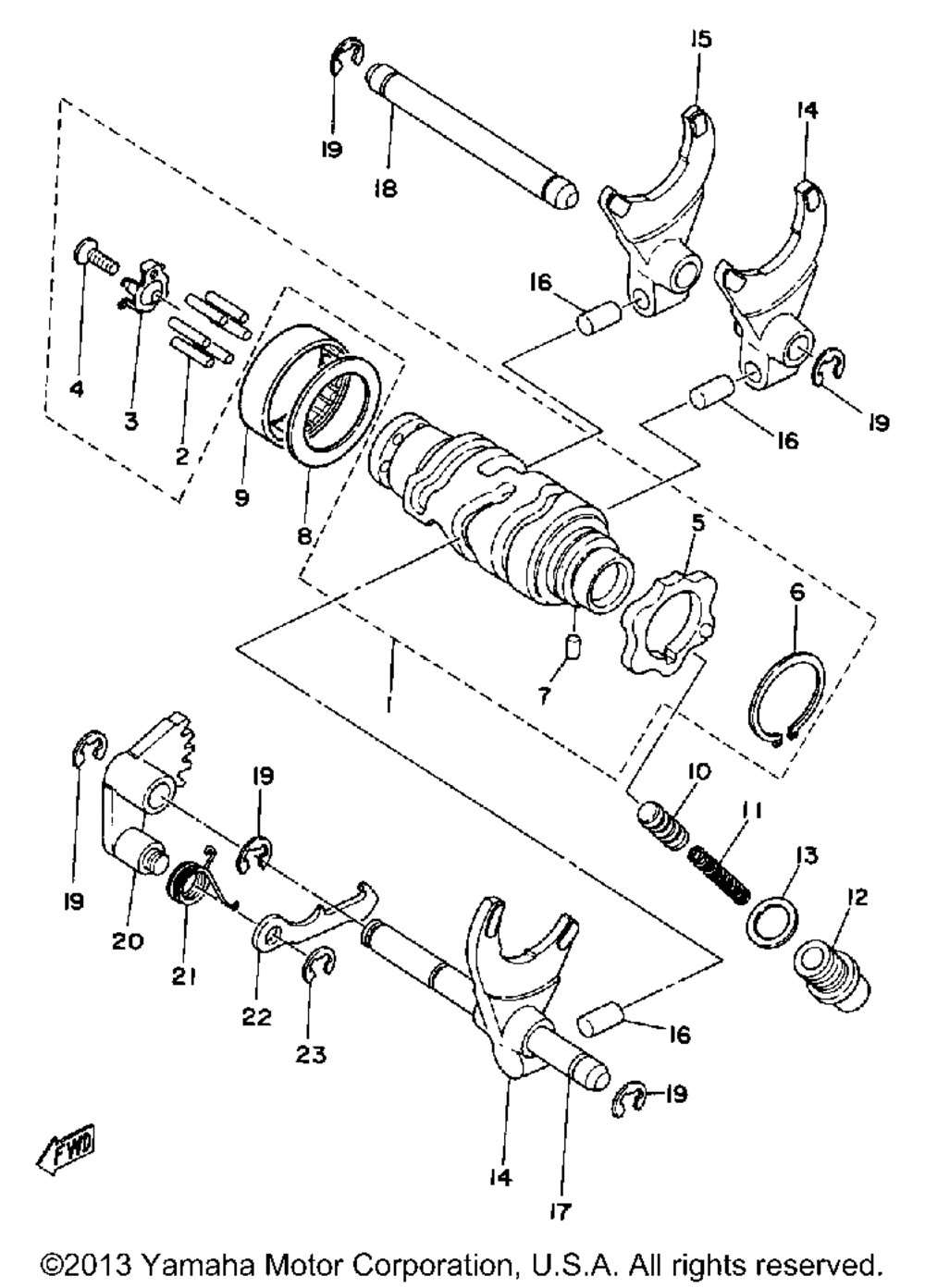 Shift cam - fork