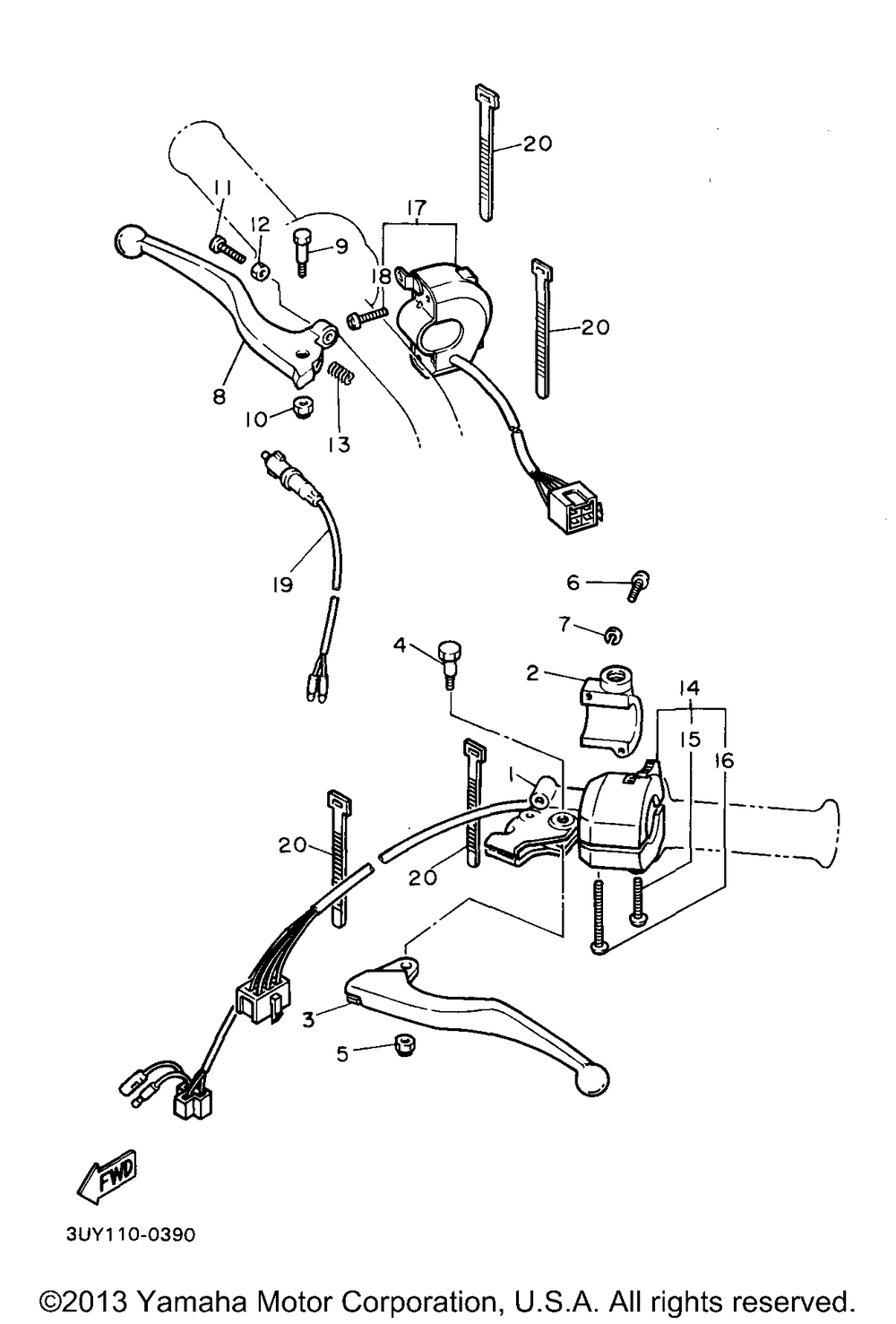 Handle switch lever