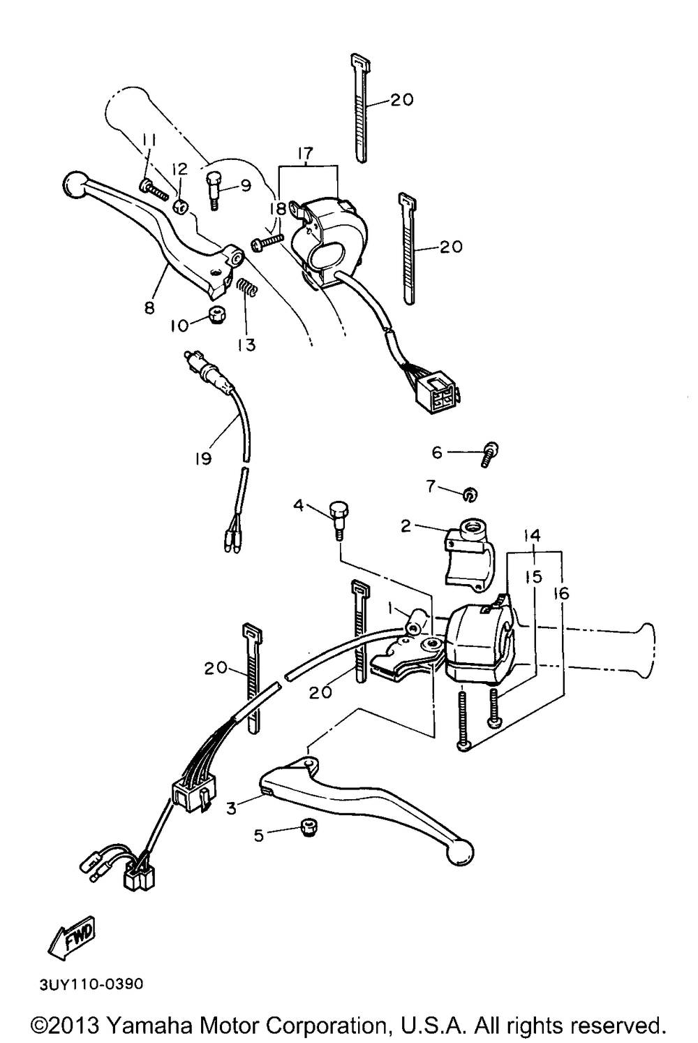 Handle switch lever