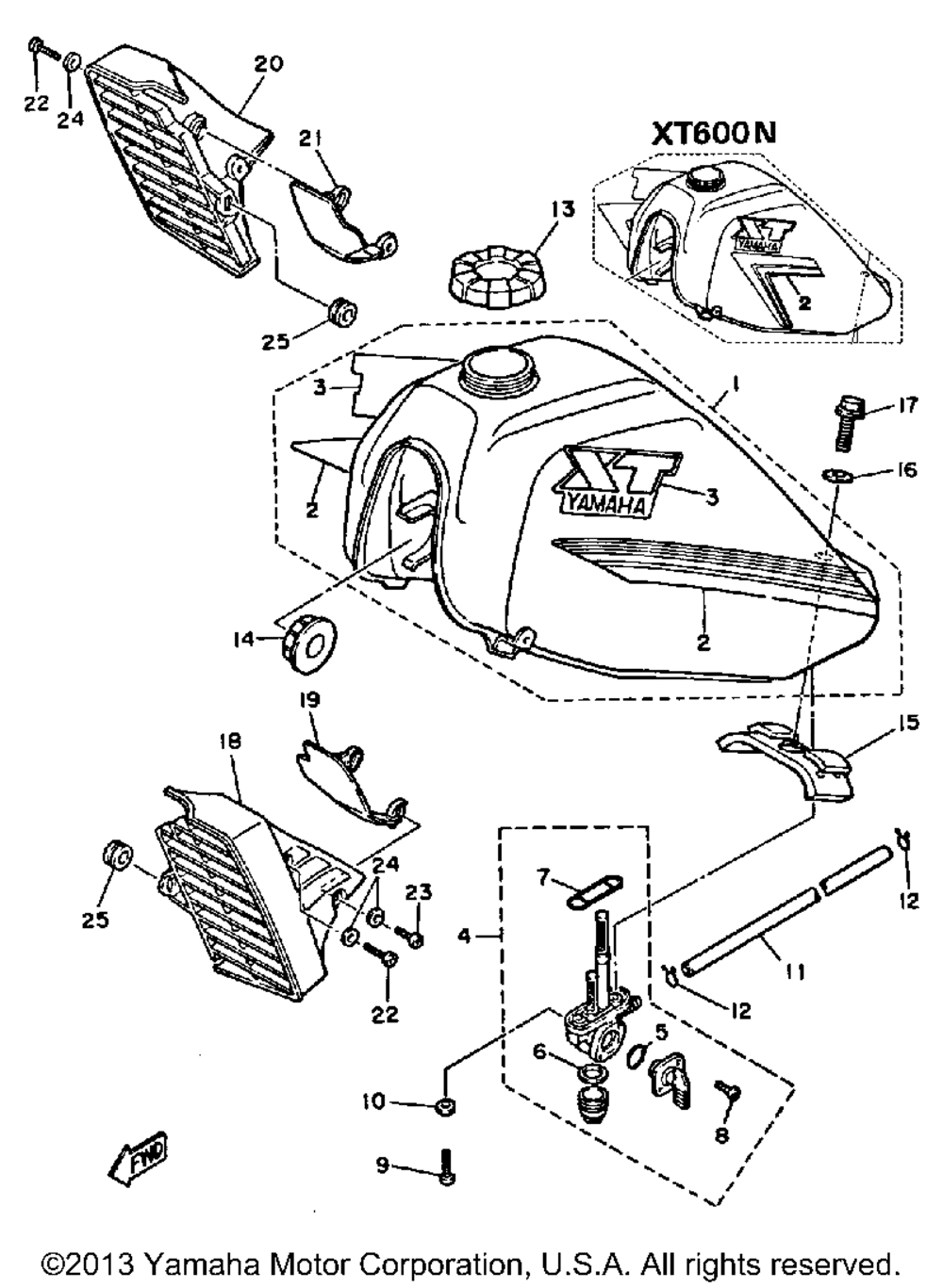 Fuel tank xt600l - n