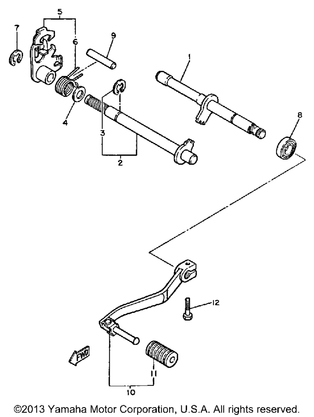 Shift shaft