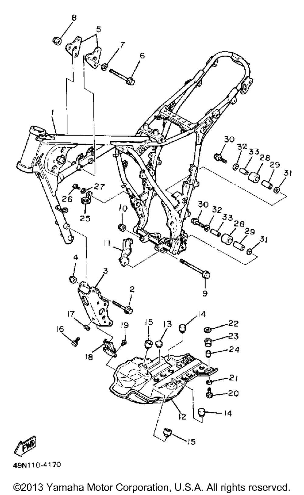 Frame (non-california model)