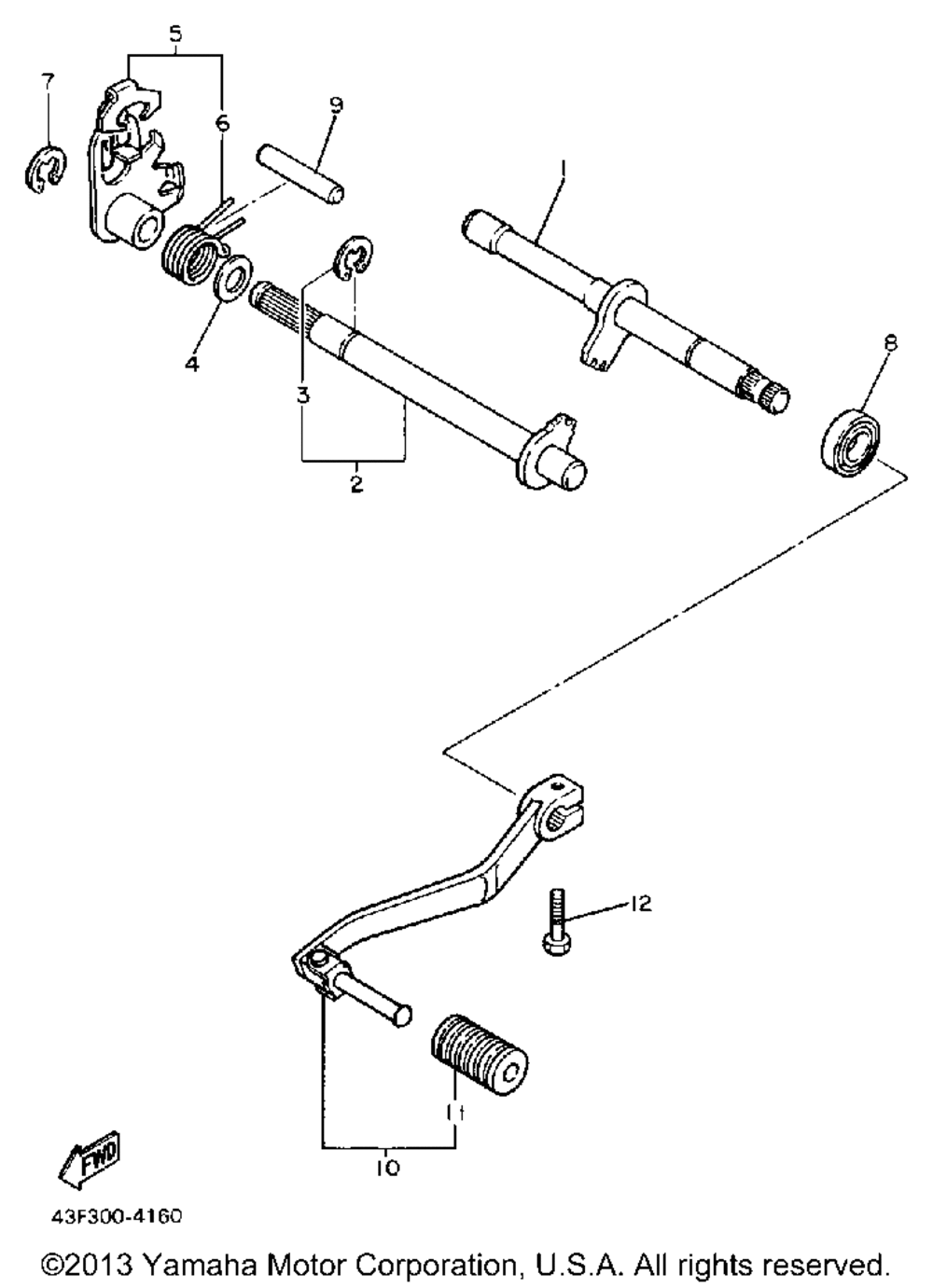 Shift shaft