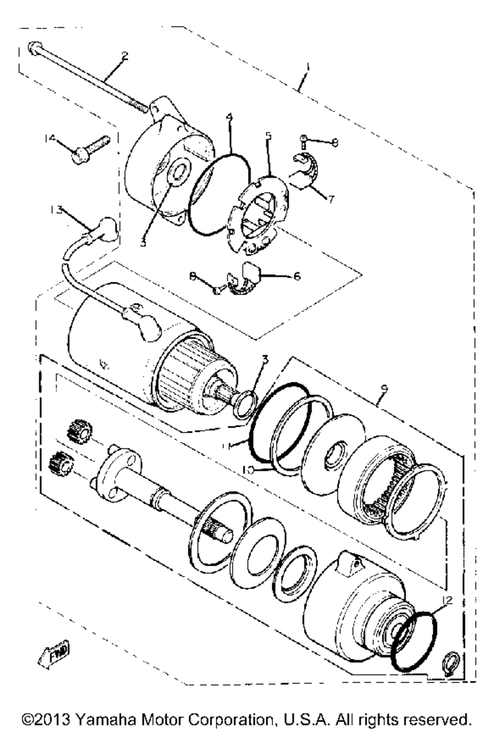 Starting motor