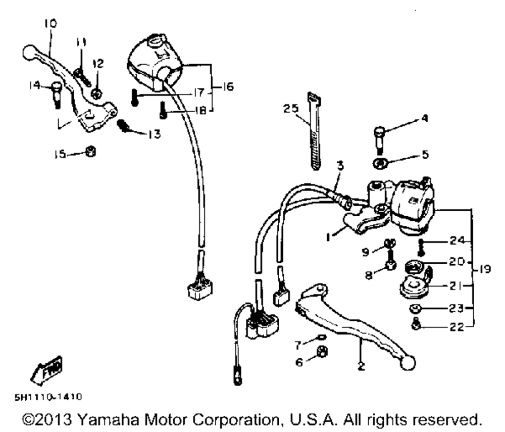 Handle switch lever