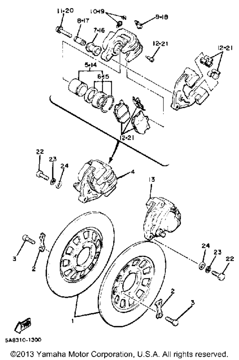 Front brake caliper