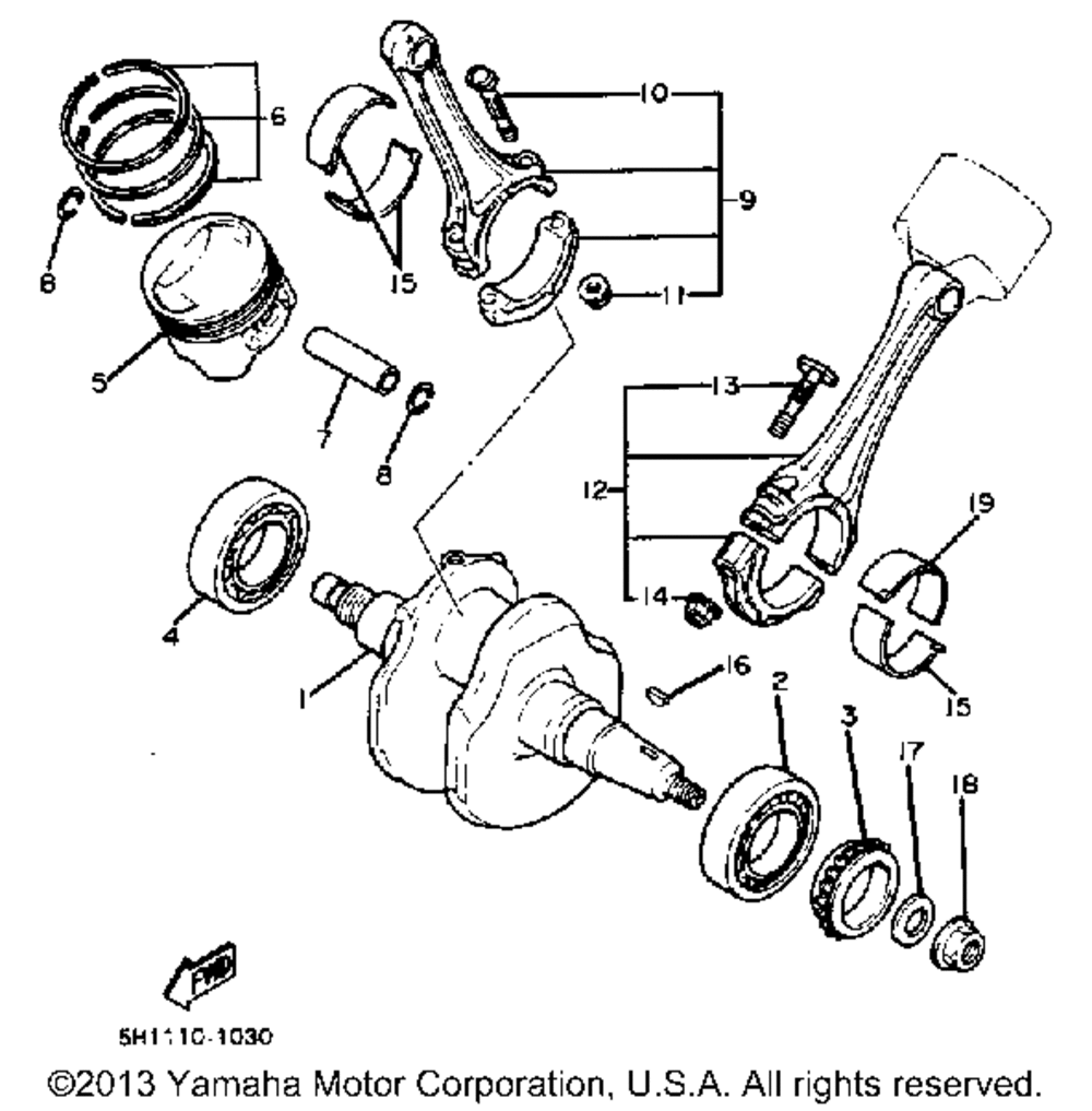 Crankshaft piston