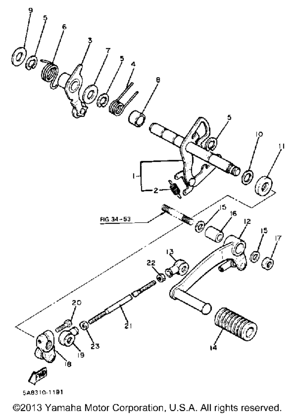 Shift shaft pedal