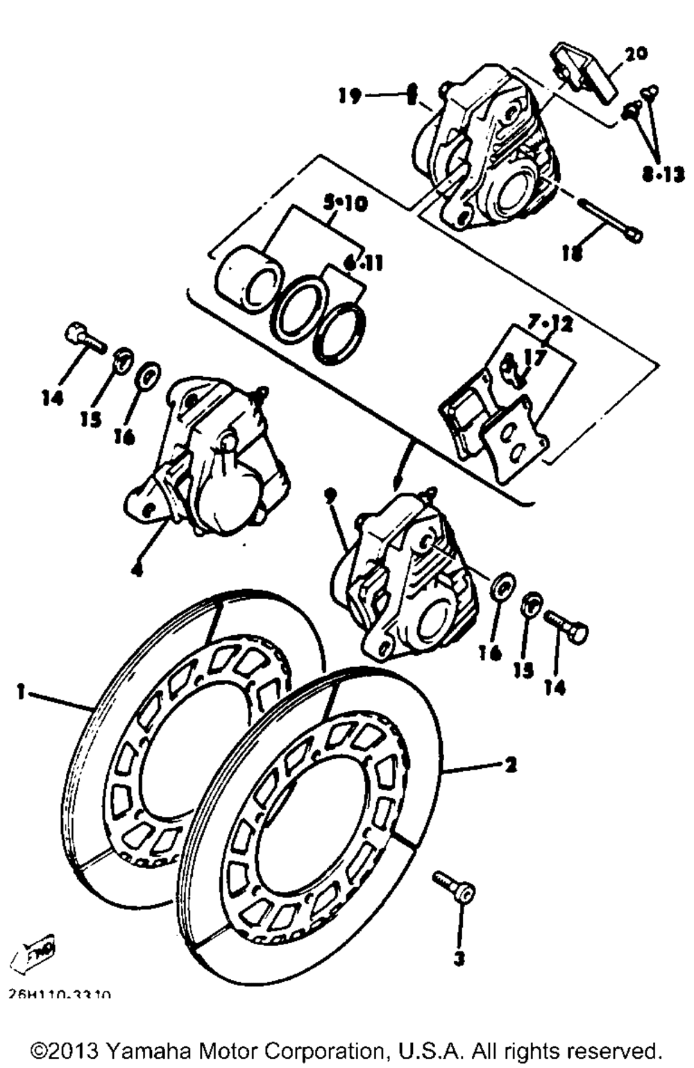 Front brake caliper