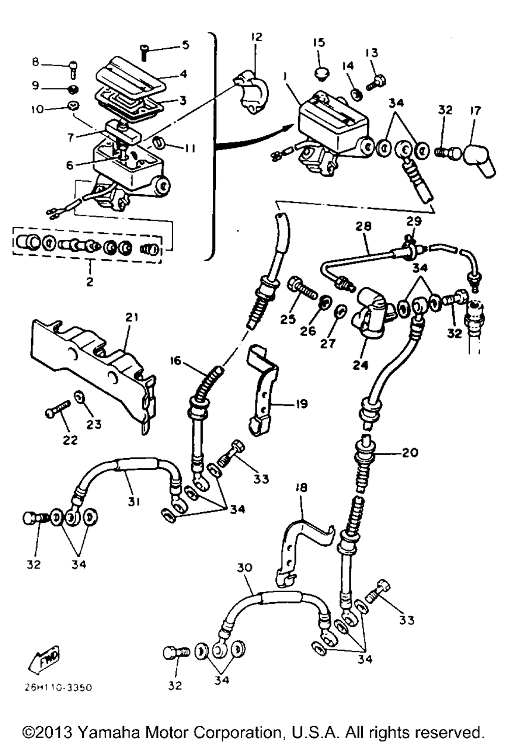 Front master cylinder