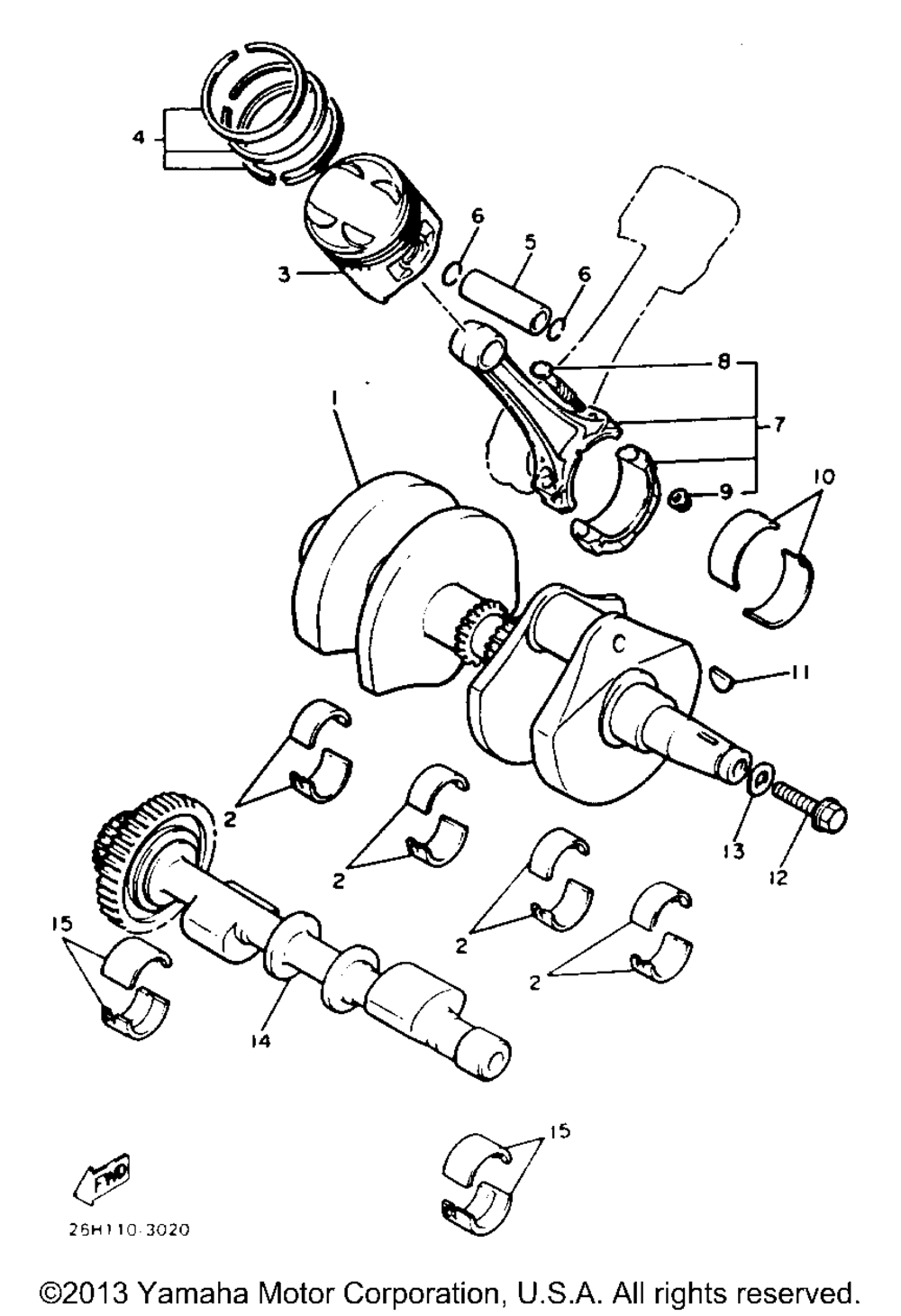 Crankshaft piston