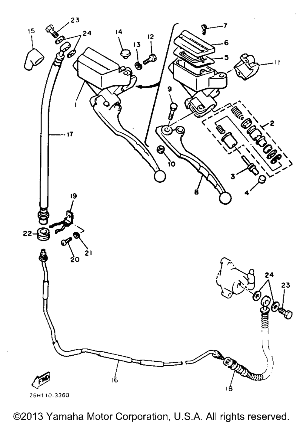 Front master cylinder 2