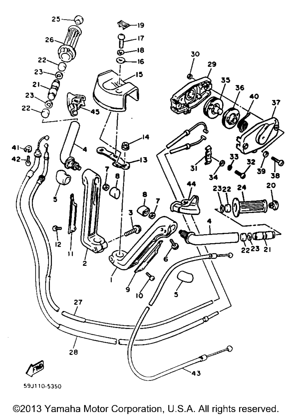 Handlebar cable