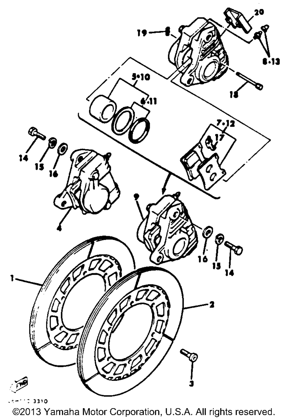 Front brake caliper