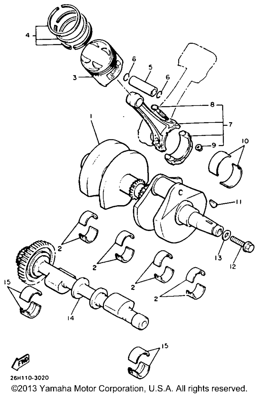 Crankshaft piston