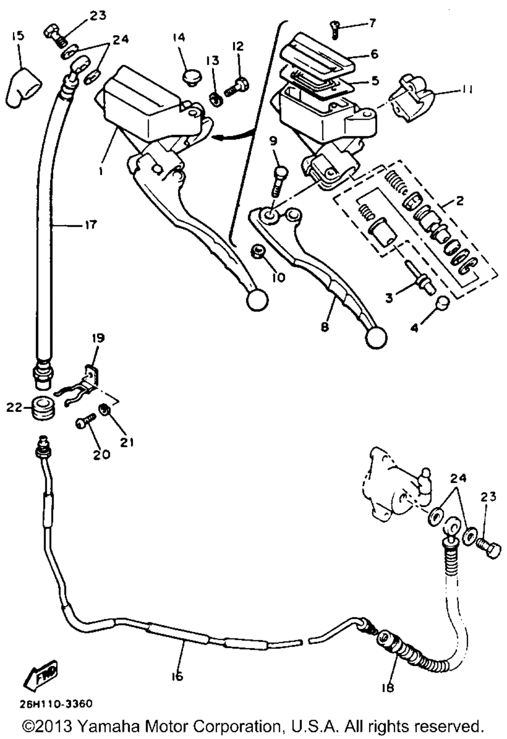 Front master cylinder 2