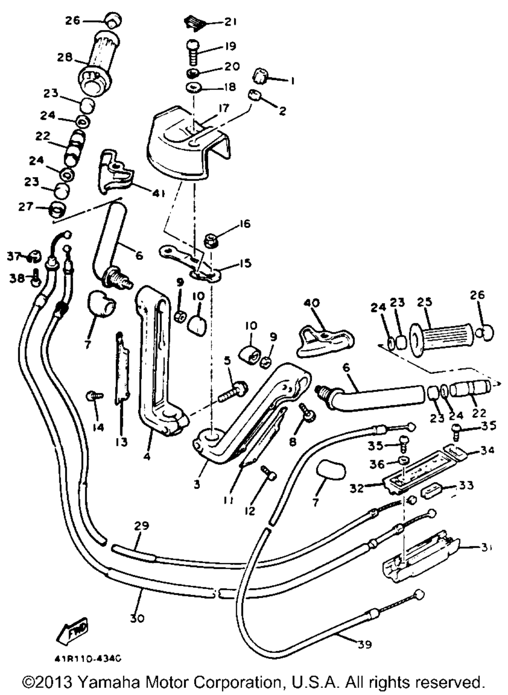 Handlebar cable