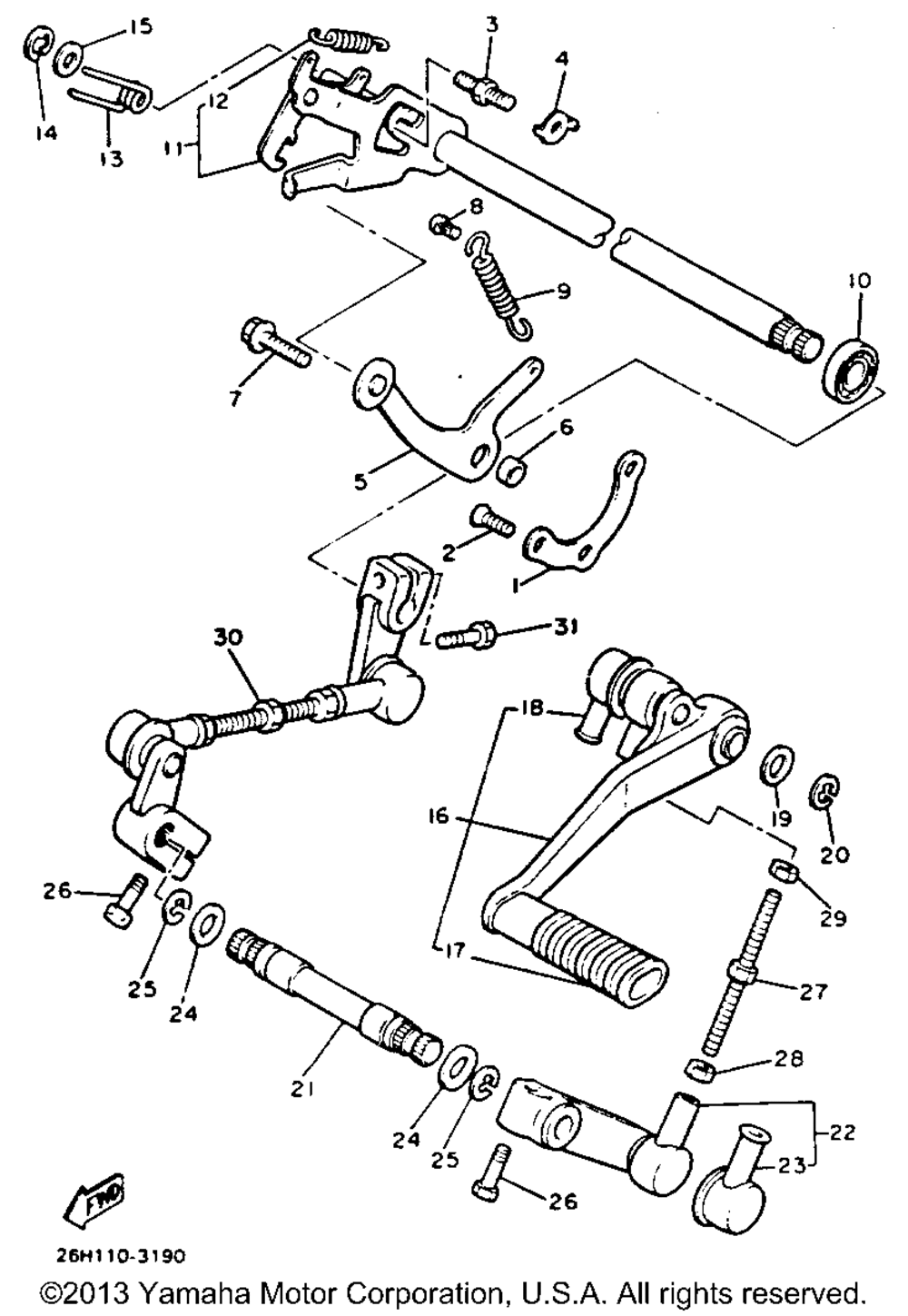 Shift shaft