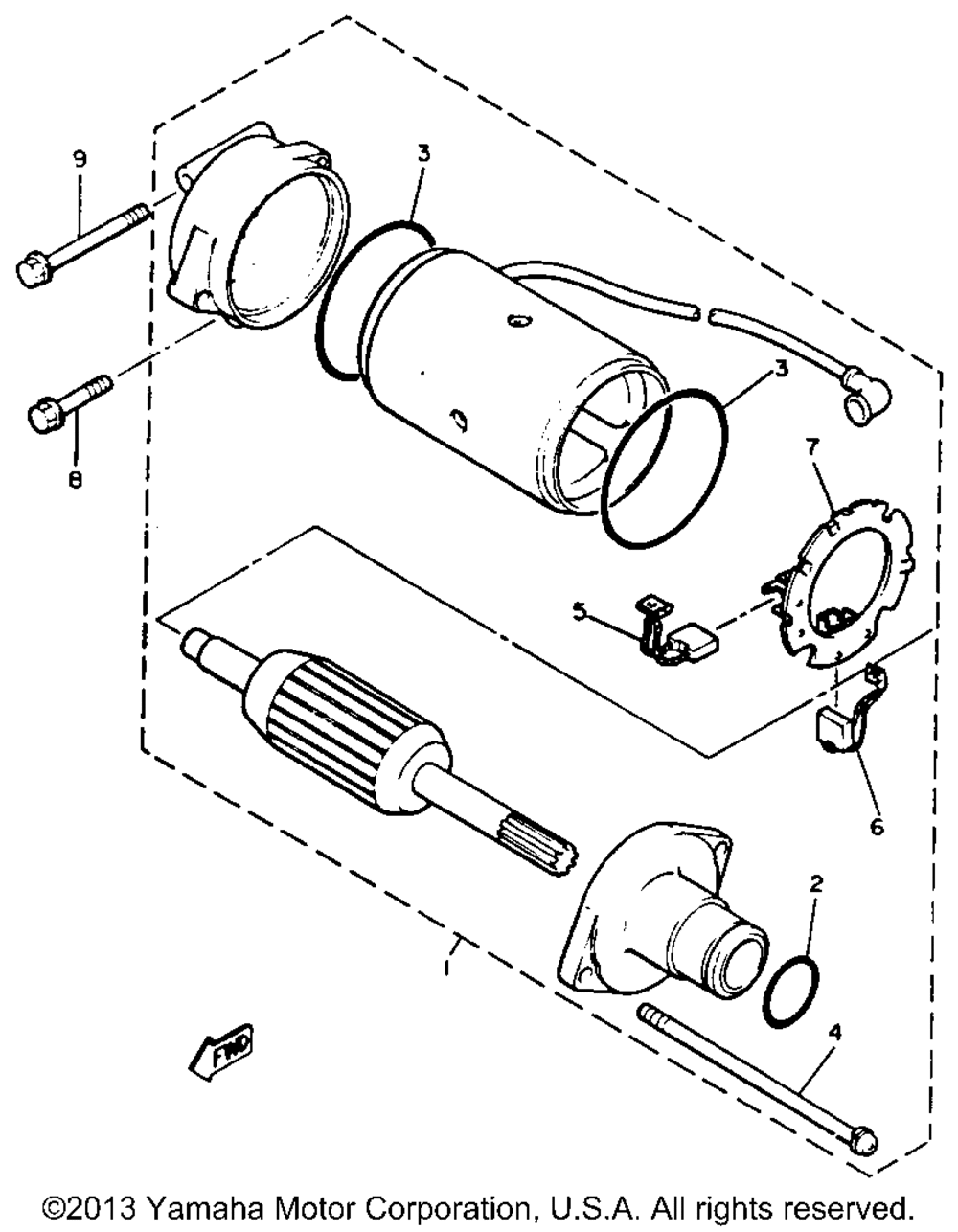 Starting motor