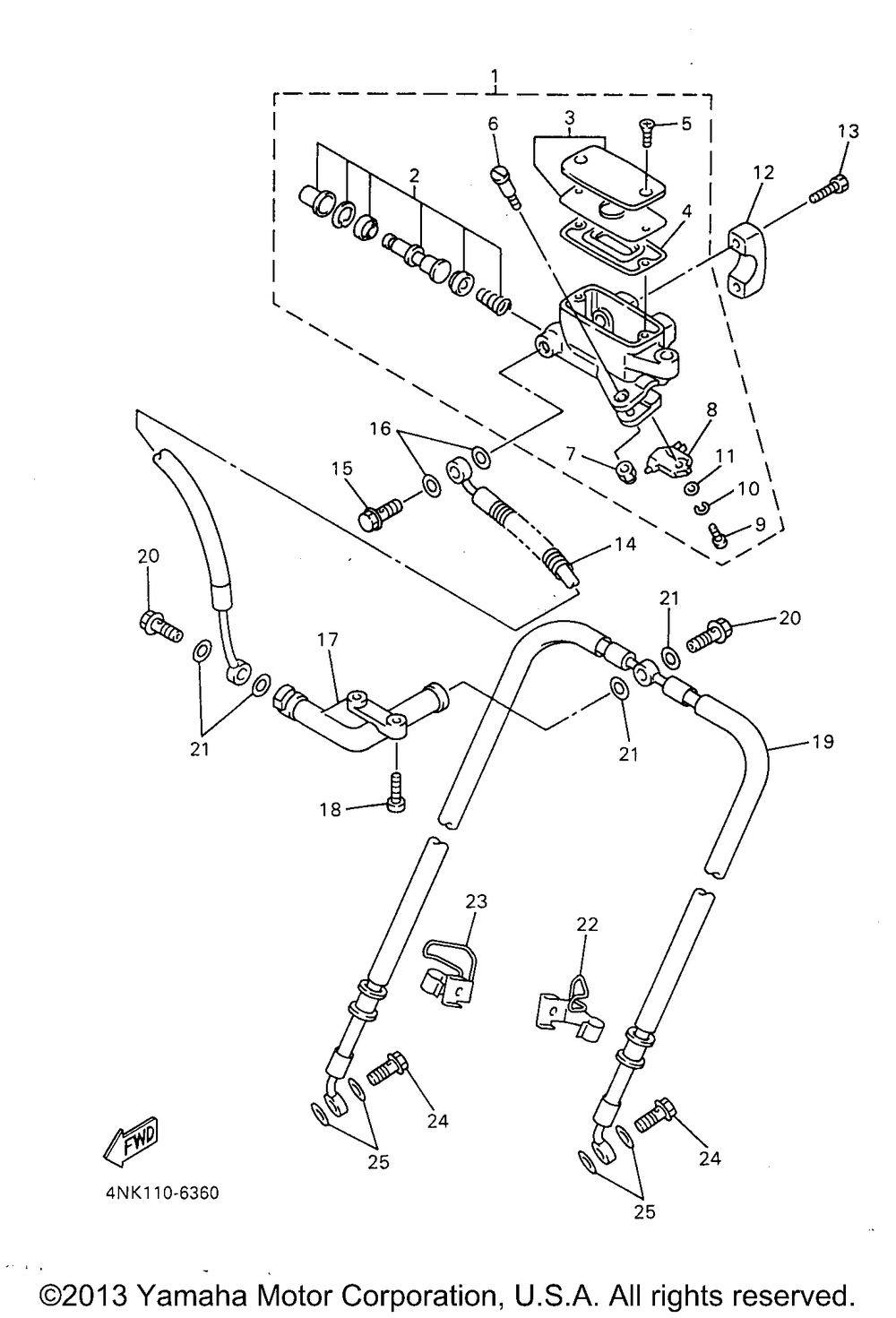 Front master cylinder