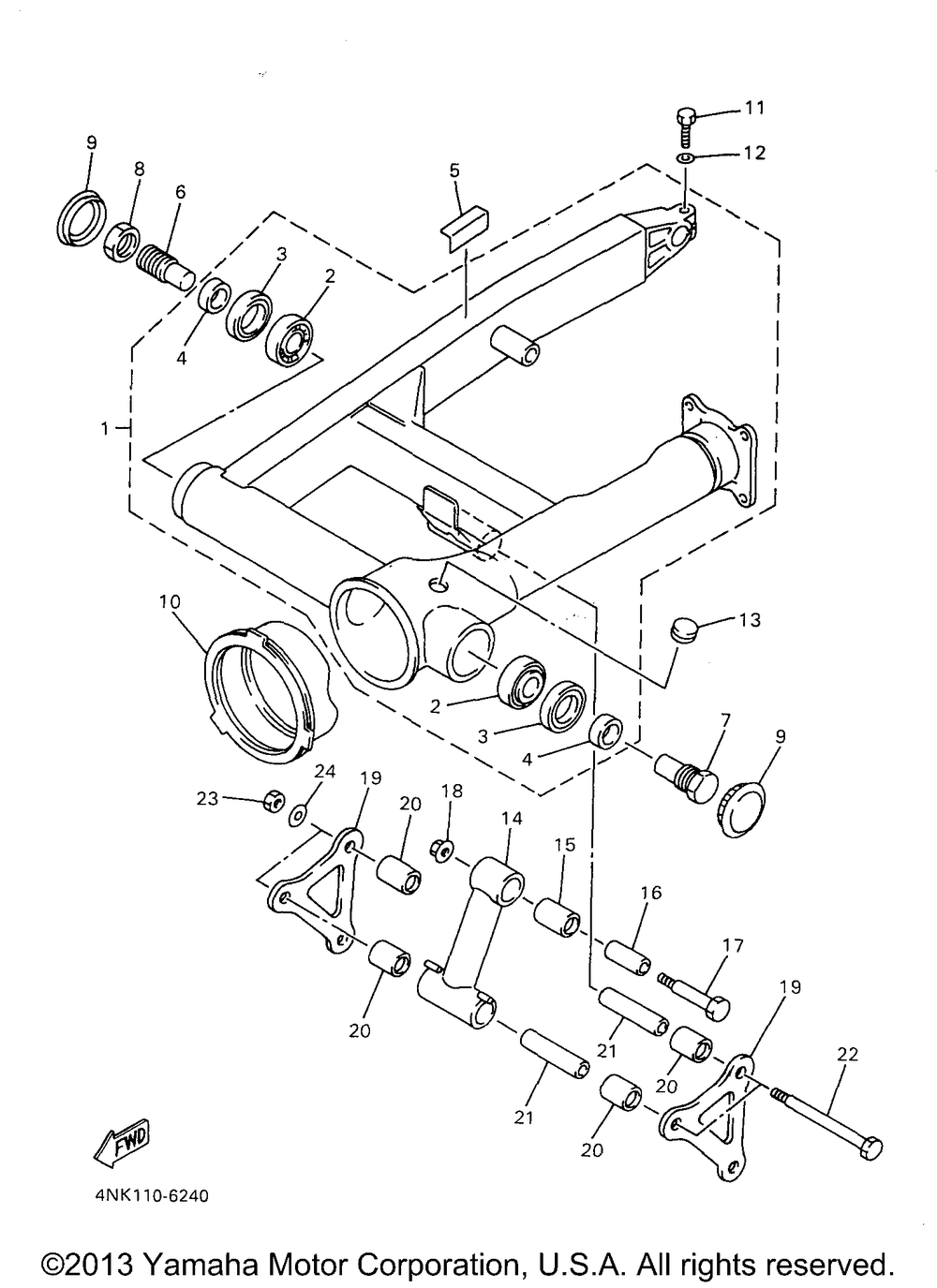 Rear arm