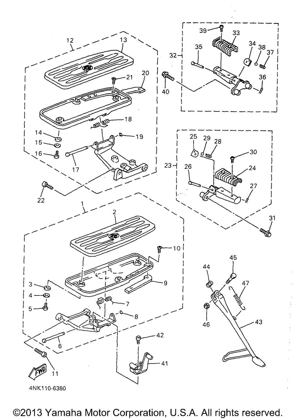 Stand footrest