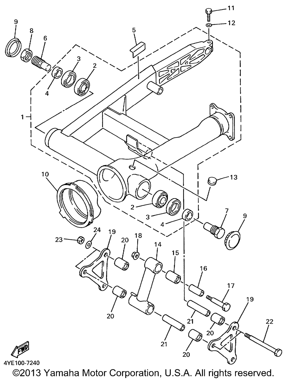 Rear arm