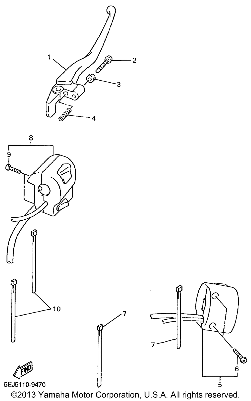 Handle switch lever