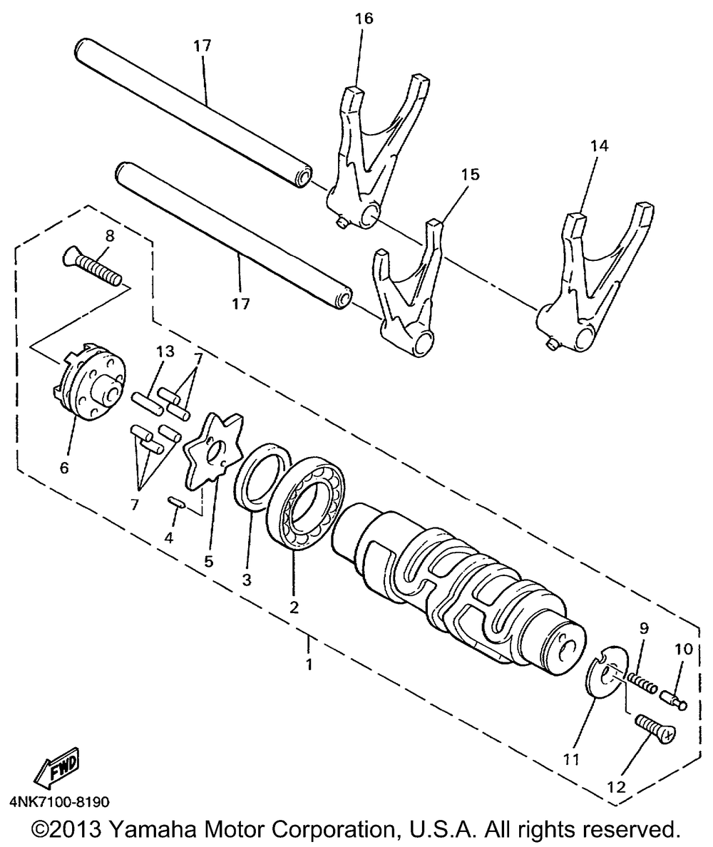 Shift cam fork