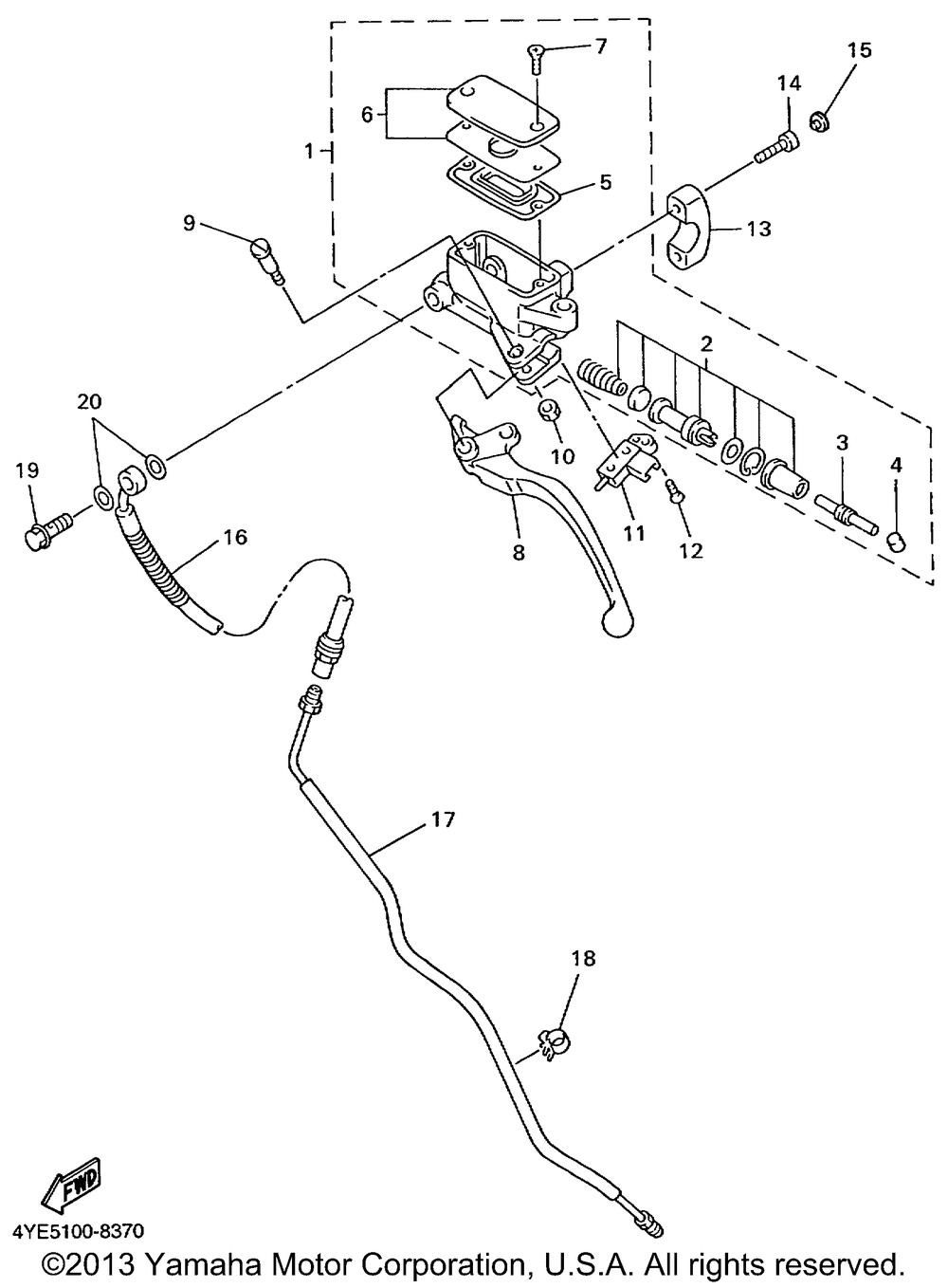 Front master cylinder 2