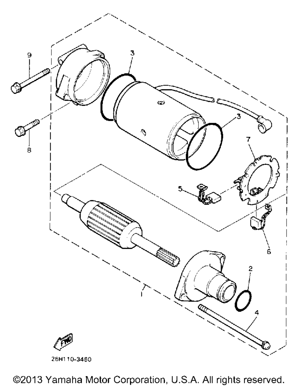 Starting motor