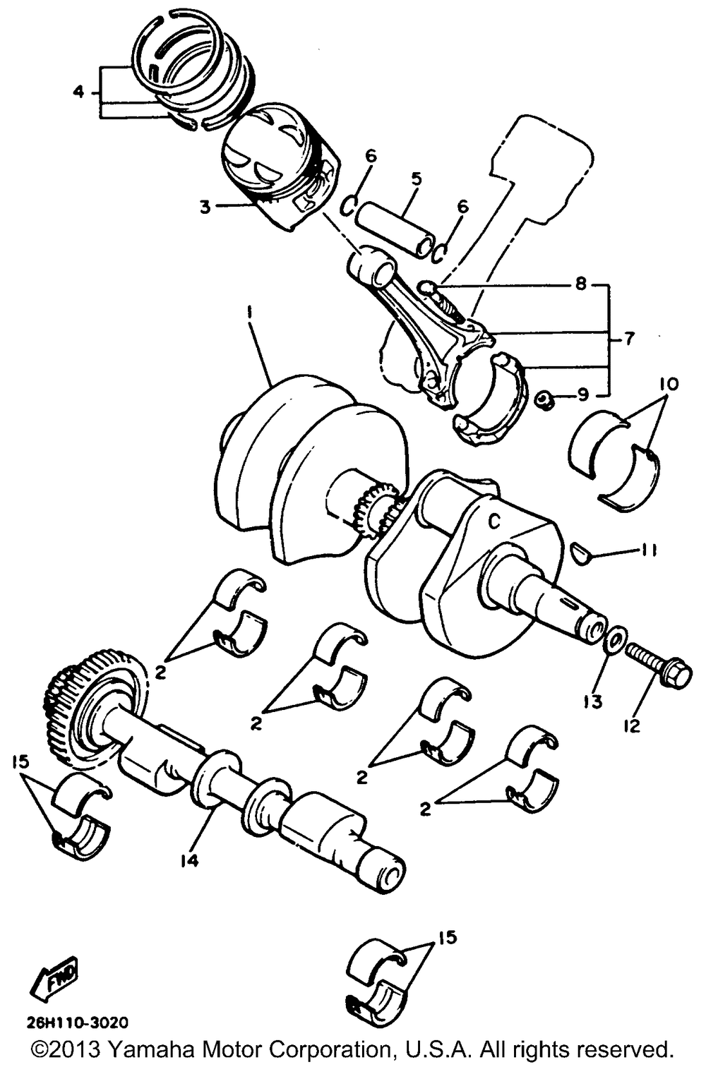 Crankshaft piston