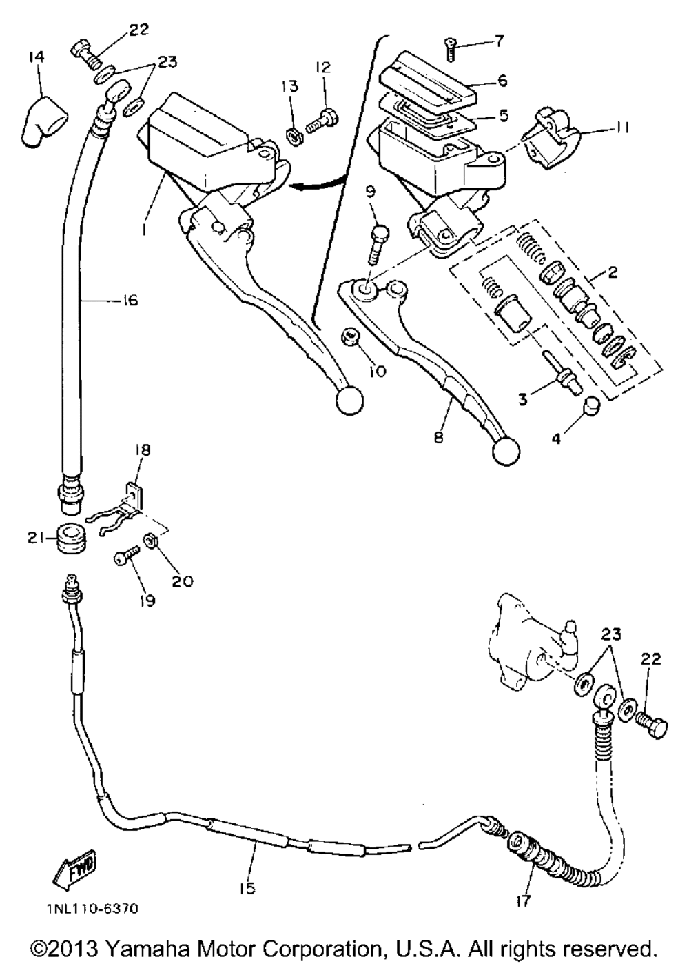 Front master cylinder 2