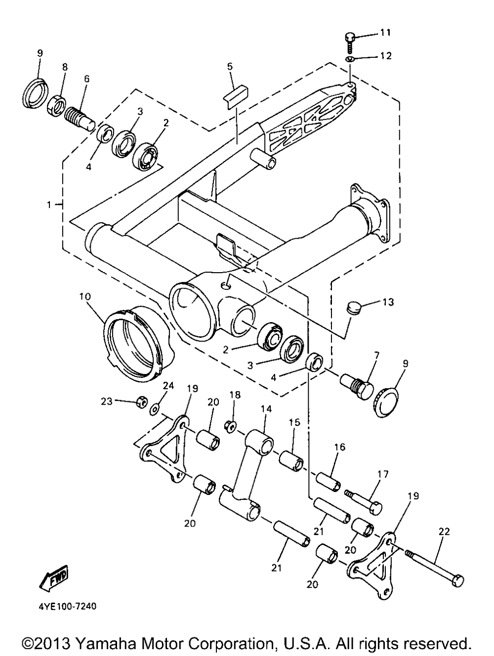 Rear arm