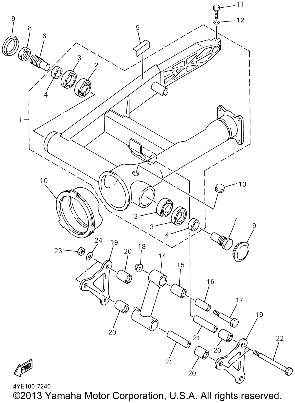 Rear arm